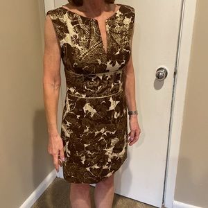 Milly Sleeveless Pattern Cocktail Dress